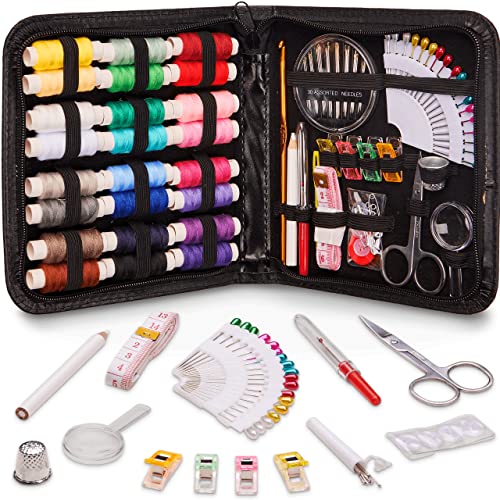 Sewing Kit for Adults and Kids - Small Beginner Set w/Multicolor